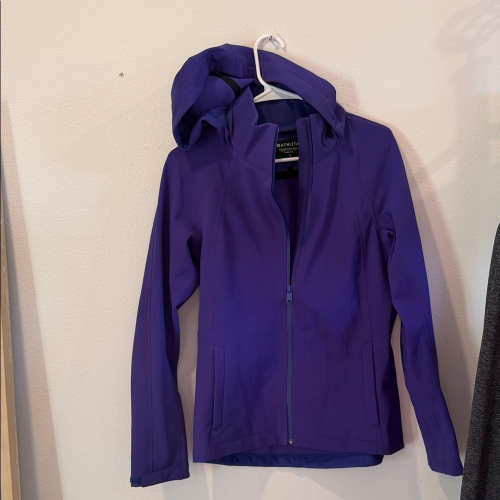 Athleta Women’s Deep Purple Hooded Softshell Utility Jacket - Picture 2 of 9